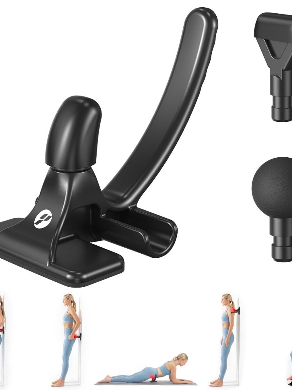 NEW Psoas and Hip Flexor Release Tool 3-in-1 Adjustable Self Massage Tool, Black